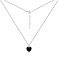 Серебряное колье Сердце с ониксом (арт. 7507/2402о) – изображение 2