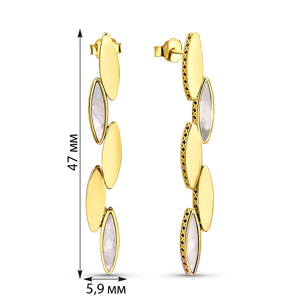 Серьги из желтого золота Francelli (арт. 1091341жп) – изображение 5