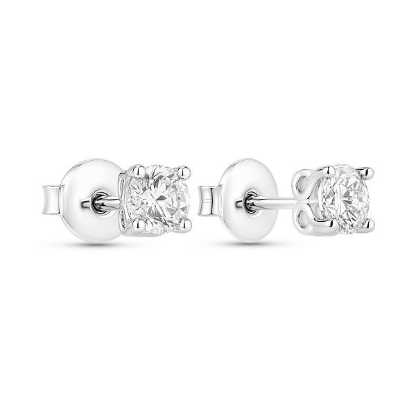 Серебряные серьги-пусеты с фианитами (арт. 7518/7440) – изображение 1