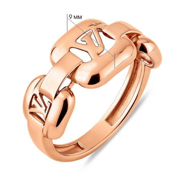 Кольцо из красного золота (арт. 155247) – изображение 3