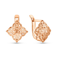 Серьги из красного золота без камней (арт. 1091582)
