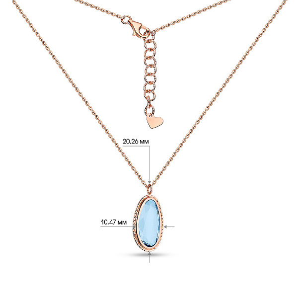 Золоте кольє з кварцом (арт. 351936Пкг) – зображення 3