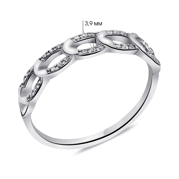 Кольцо из серебра с фианитами (арт. 7501/6611) – изображение 2