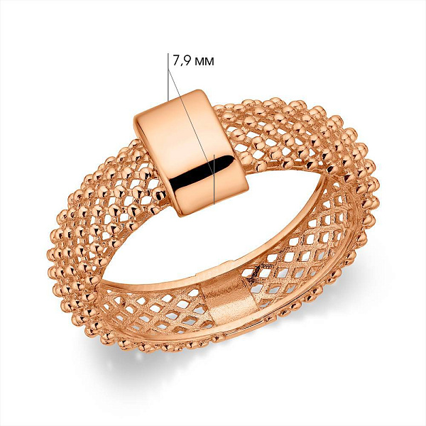 Кольцо из красного золота (арт. 156725) – изображение 4