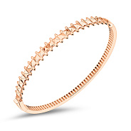 Фото Жорсткий браслет з червоного золота (арт. 326842)