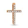 Хрестик з червоного золота з діамантами  (арт. 3109637201) – зображення 1
