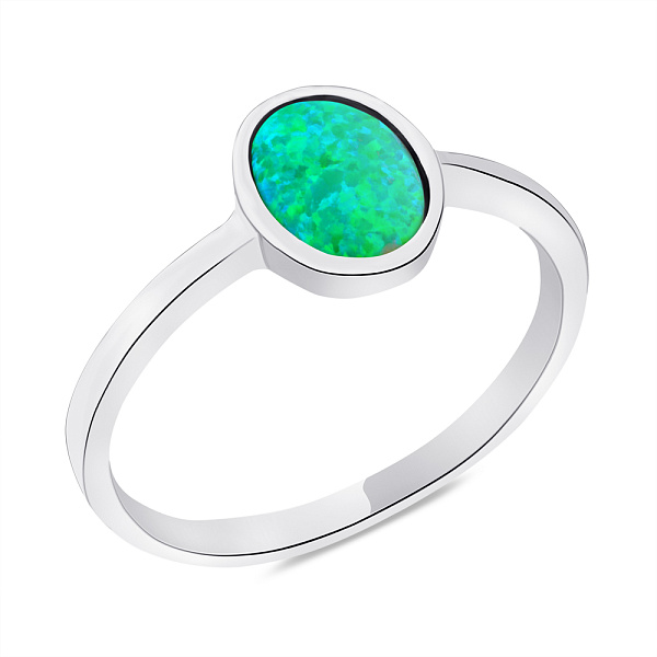 Серебряное кольцо с опалом (арт. 7501/6193Поз) – изображение 1