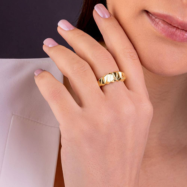 Кольцо из желтого золота (арт. 156230ж) – изображение 3