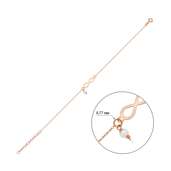 Золотий браслет Нескінченність (арт. 326963прлб) – зображення 2