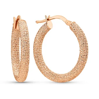 Серьги-кольца из красного золота (арт. 1091202/25)