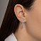 Серебряные серьги-кольца с фианитами (арт. 7502/10139/25) – изображение 2