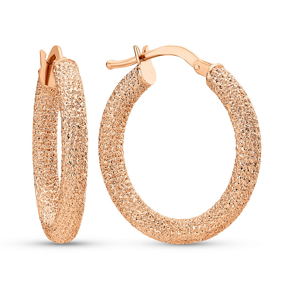 Серьги-кольца из красного золота (арт. 1091202/25) – изображение 1