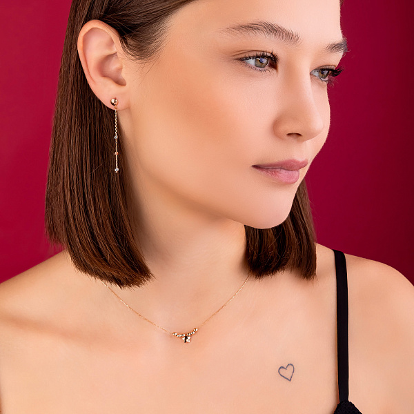 Золотое колье Звезда (арт. 352570) – изображение 6