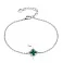 Серебряный браслет Клевер с малахитом и фианитами (арт. 7509/934/10млх) – изображение 2