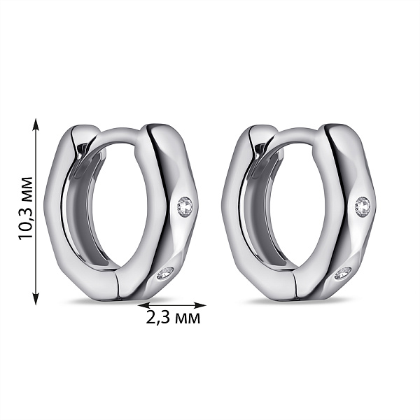 Серебряные серьги с фианитами (арт. 7502/9790/10) – изображение 2