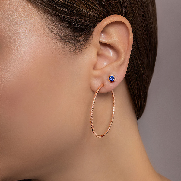 Серьги-кольца из красного золота (арт. 122031/40) – изображение 2