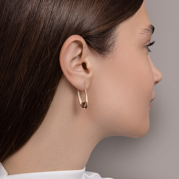 Сережки из красного золота (арт. 107660/25) – изображение 3