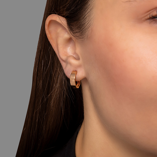 Серьги из красного золота без камней (арт. 110344) – изображение 2