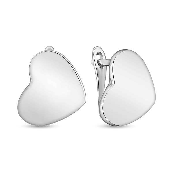Серьги из белого золота Сердечки (арт. 1091955б) – изображение 1