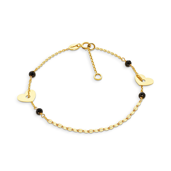 Золотой женский браслет с ониксом (арт. 323385жо) – изображение 1