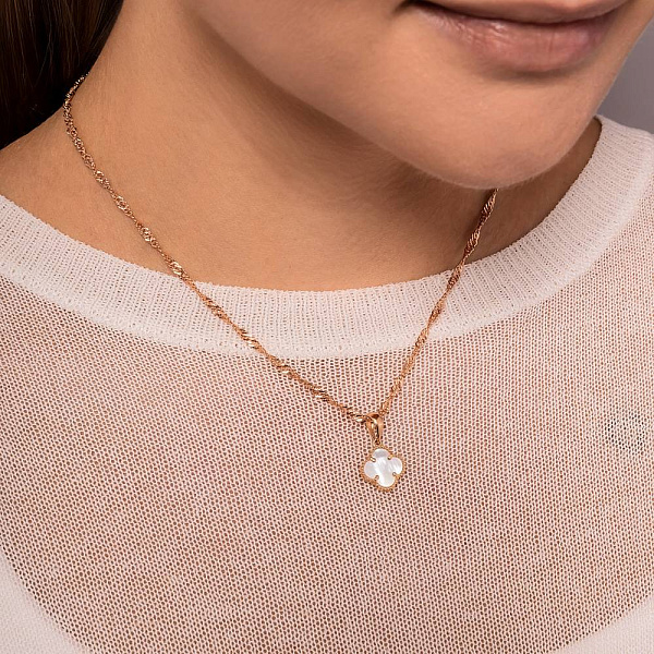 Золотий підвіс з перламутром (арт. 422914/10п) – зображення 4