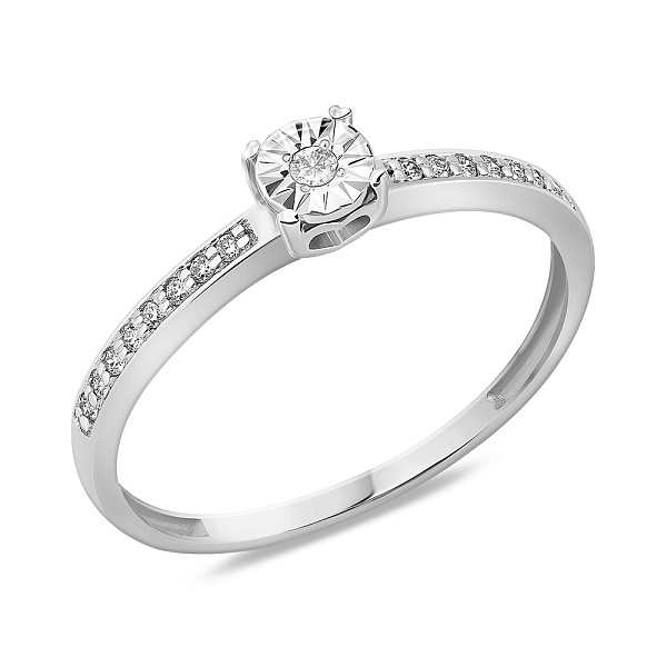 Золотое кольцо с бриллиантами (арт. К011730005б) – изображение 1