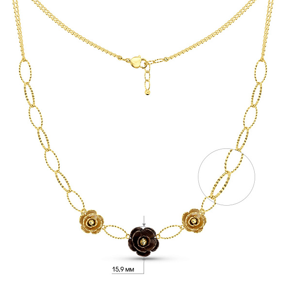 Золоте кольє Francelli (арт. 352701жкр) – зображення 3