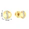 Золотые серьги пусеты с фианитами (арт. 110355ж) – изображение 2