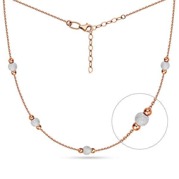 Кольє з комбінованого золота (арт. 352297кб) – зображення 1