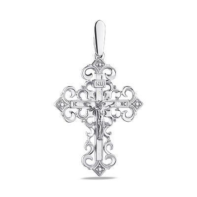 Хрестик зі срібла без каміння  (арт. 7504/2-0546.0.2)