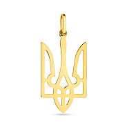 Підвіс з жовтого золота Герб України-Тризуб (арт. 424642ж)