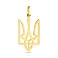 Підвіс з жовтого золота Герб України-Тризуб (арт. 424642ж) – зображення 1