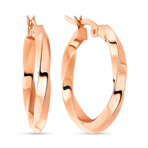 Серьги-кольца из красного золота  (арт. 108452/25) – изображение 1