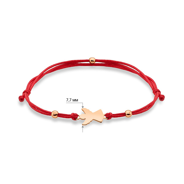 Браслет на нитці з золотими вставками (арт. 340086кд) – зображення 3