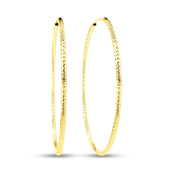 Серьги-кольца из желтого золота (арт. 122001/50ж) – изображение 1