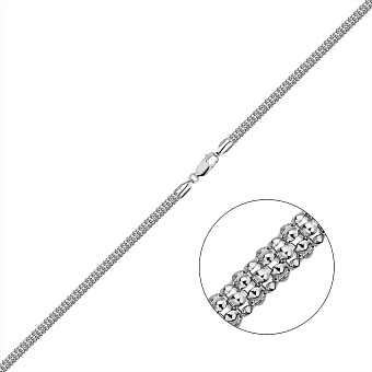 Серебряная цепочка плетения Попкорн (арт. 7508/2301)