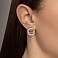 Серебряные серьги с фианитами и керамикой (арт. 7502/2068839кмб) – изображение 2
