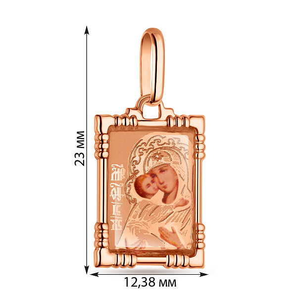Ладанка из красного золота с эмалью (арт. 401000В) – изображение 2