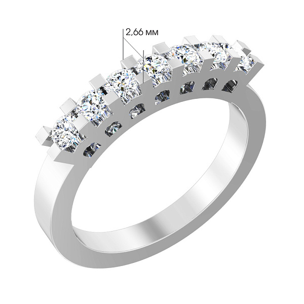 Золота каблучка з фіанітами (арт. 141013б) – зображення 2