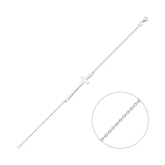 Золотий браслет Хрестик без каменів (арт. 321711б)