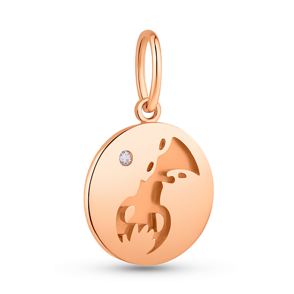 Золотий підвіс Водолій (арт. 424739вд) – зображення 1