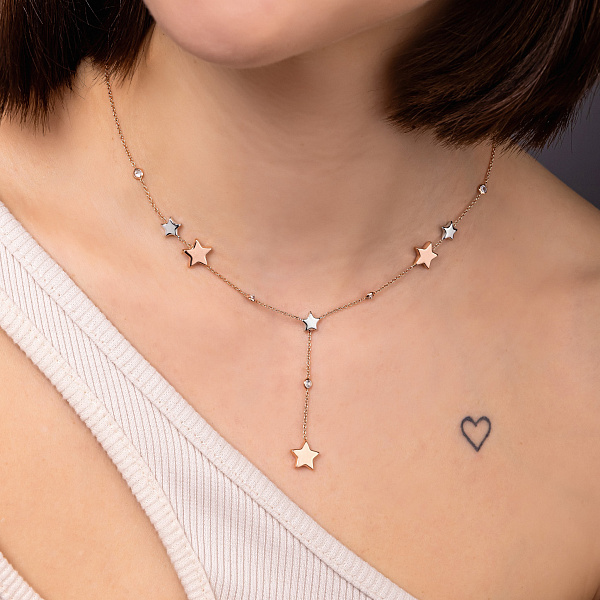 Золоте кольє з фіанітами (арт. 352657кб) – зображення 3