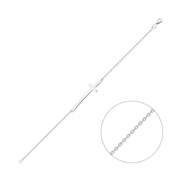 Золотий браслет Хрестик без каменів (арт. 321711б) – зображення 1