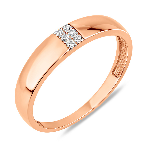 Золота каблучка з фіанітами (арт. 141036) – зображення 1