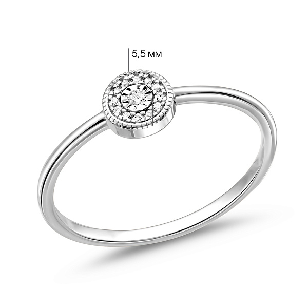 Золотое кольцо с бриллиантами (арт. К011664б) – изображение 4