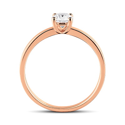 Помолвочное золотое кольцо с бриллиантом (арт. К01116204636)
