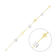 Золотой браслет с фианитом (арт. 324168жб)