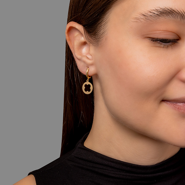 Серьги-подвески из желтого золота (арт. 108484ж) – изображение 3