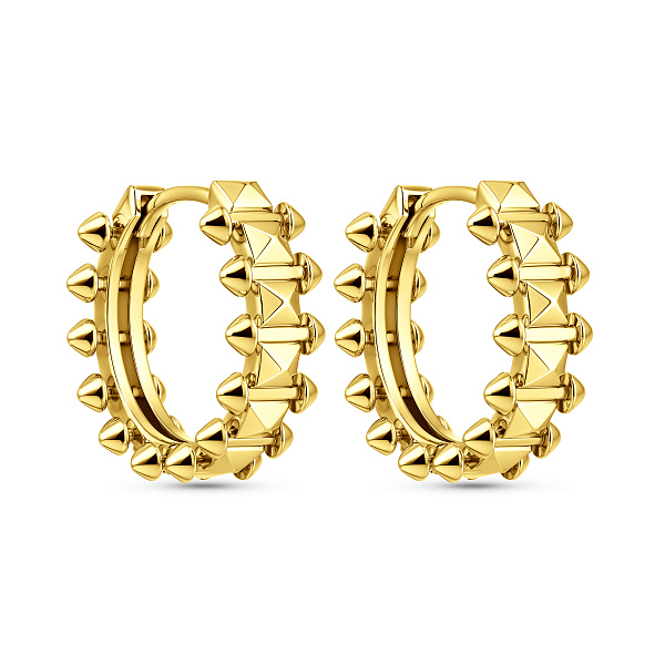 Серьги-кольца из желтого золота (арт. 1091351/15ж) – изображение 1