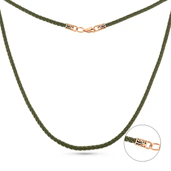 Ювелірний шнурок з золотими вставками (арт. 112203-4Т)